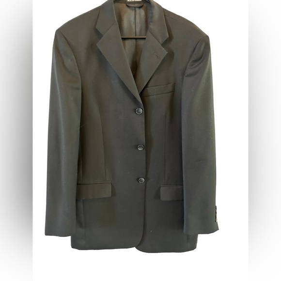 Pierre Cardin Men Suit Blazer Three Button black Size 40L - Picture 5 of 11